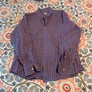 J. Crew Purple and Blue Plaid Casual Button Down Shirt